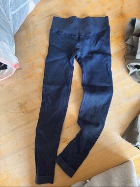 Women’s Ribbed Navy Stretch Leggings